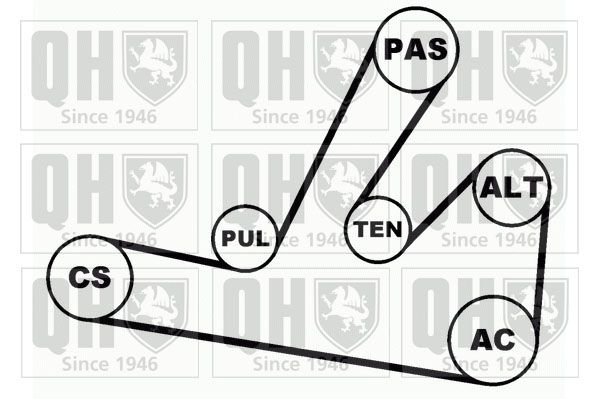 QUINTON HAZELL Поликлиновой ременный комплект QDK59